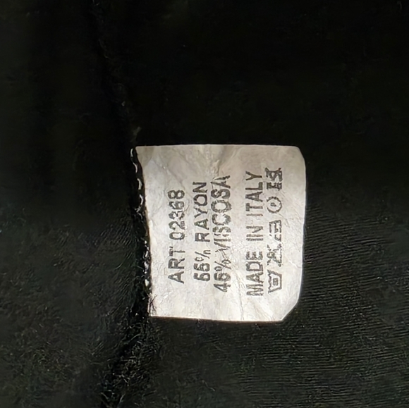 Sofia Made In Italy Off Shoulder Black Satin Blouse Size Large - Picture 11 of 12